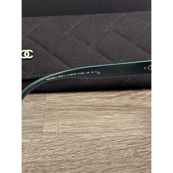 Chanel Acetate Square CC Polarized 5509-A Sunglasses Green - Picture 5 of 14